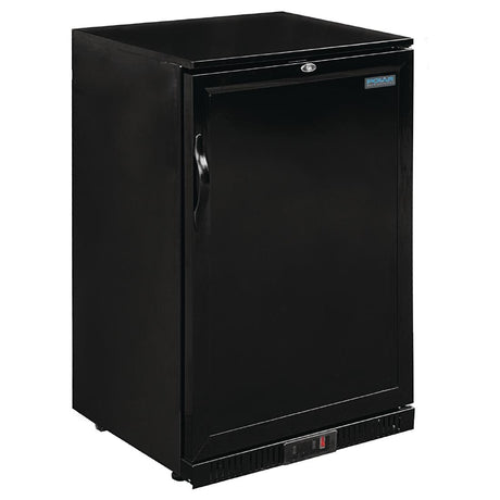 Polar G-Series 900mm Single Solid Door Back Bar Cooler Black 138Ltr