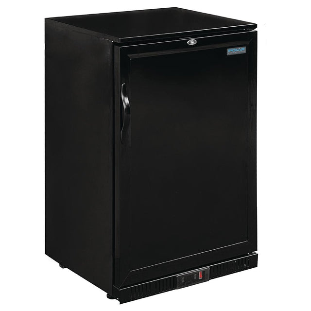 Polar G-Series 900mm Single Solid Door Back Bar Cooler Black 138Ltr