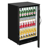 Polar G-Series 900mm Single Solid Door Back Bar Cooler Black 138Ltr