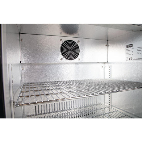 Polar G-Series 900mm Single Solid Door Back Bar Cooler Black 138Ltr