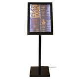 Securit LED Menu Display Case Black