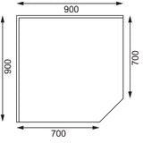 Vogue Stainless Steel Corner Table 700mm