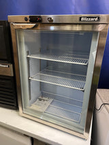 Single Hinged Glass Door Under Counter Refrigerator