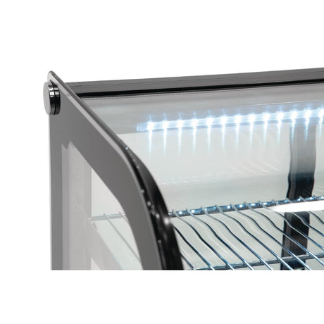 Polar G-Series Energy Efficient Countertop Food Display Fridge Black 160Ltr