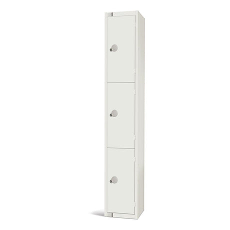 Elite Three Door Manual Combination Locker Locker White