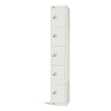 Elite Five Door Electronic Combination Locker White