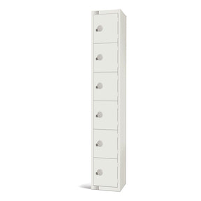 Elite Six Door Electronic Combination Locker White