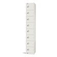 Elite Eight Door Camlock Locker White