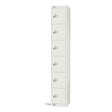 Elite Six Door Manual Combination Locker Locker White