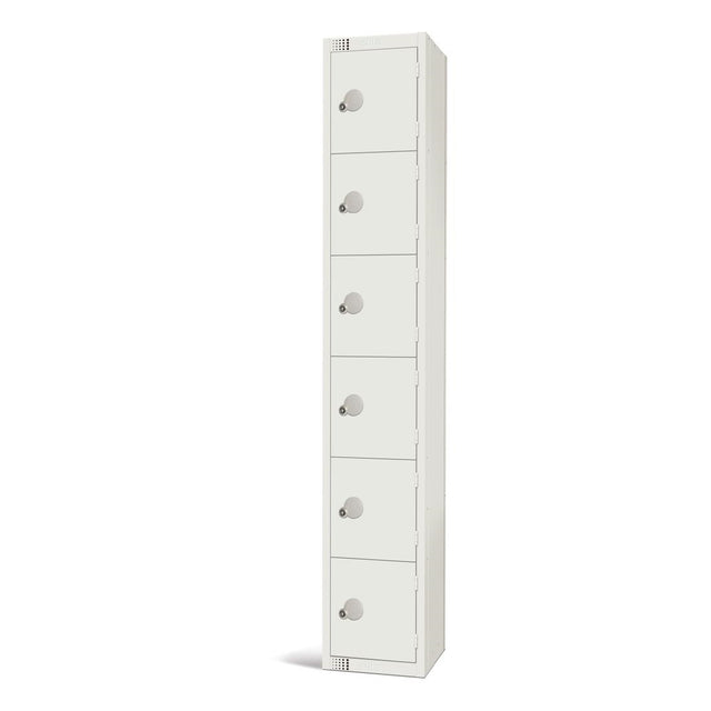 Elite Six Door Electronic Combination Locker White