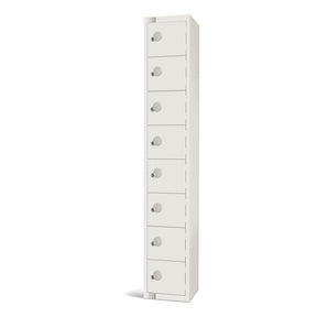 Elite Eight Door Camlock Locker White