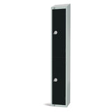 Elite Double Door Electronic Combination Locker with sloping top Black