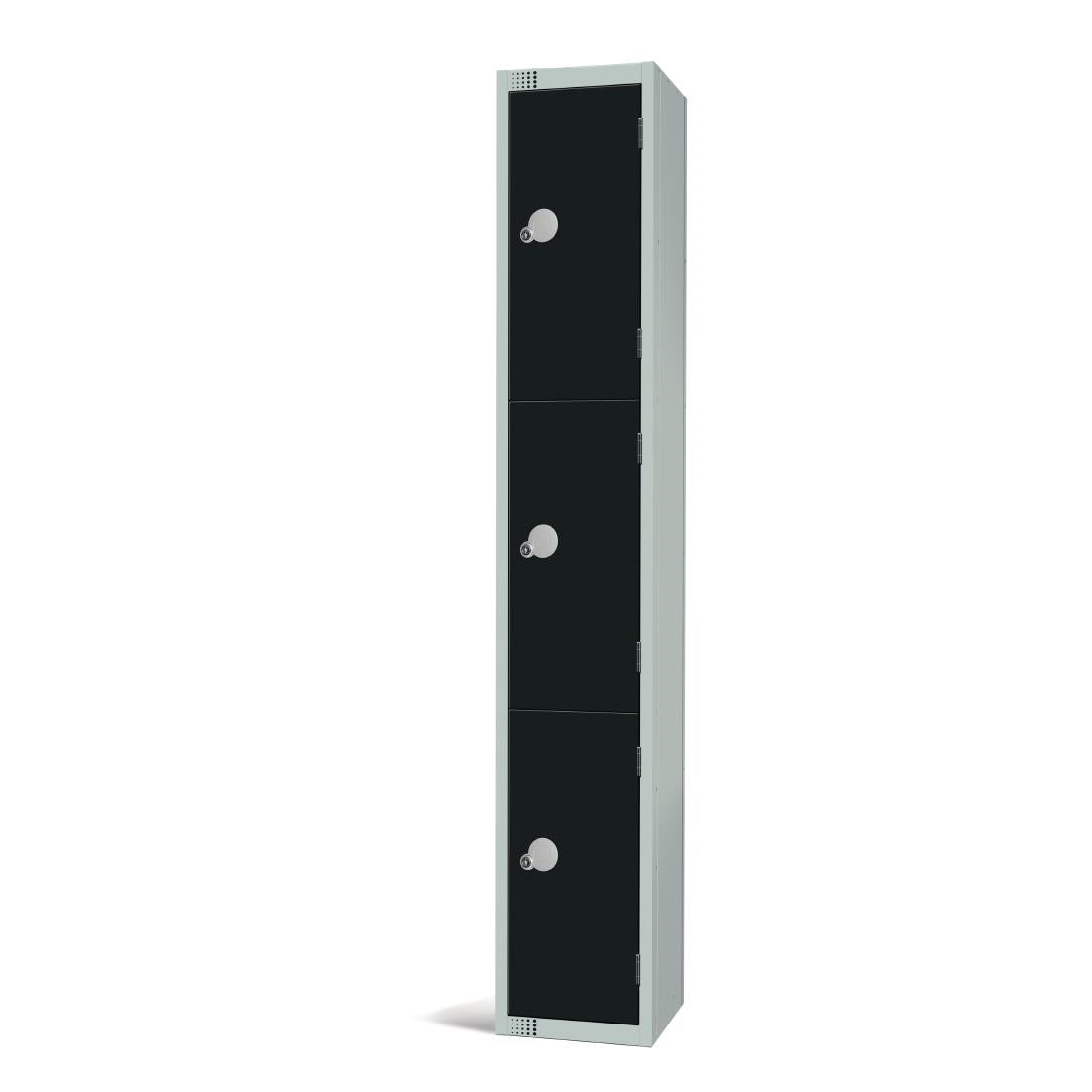 Elite Three Door Manual Combination Locker Locker Black