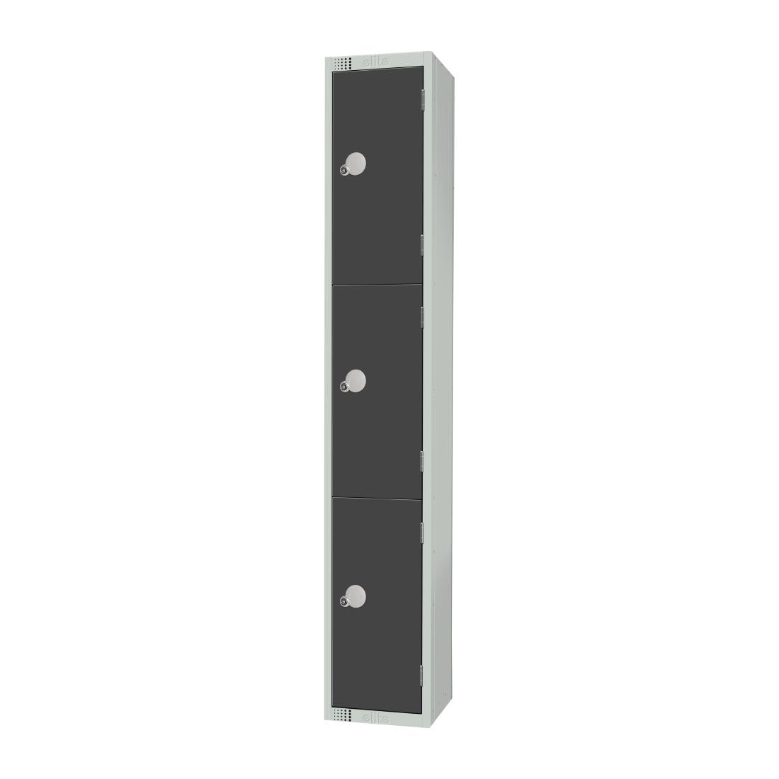 Elite Three Door Manual Combination Locker Locker Graphite Grey