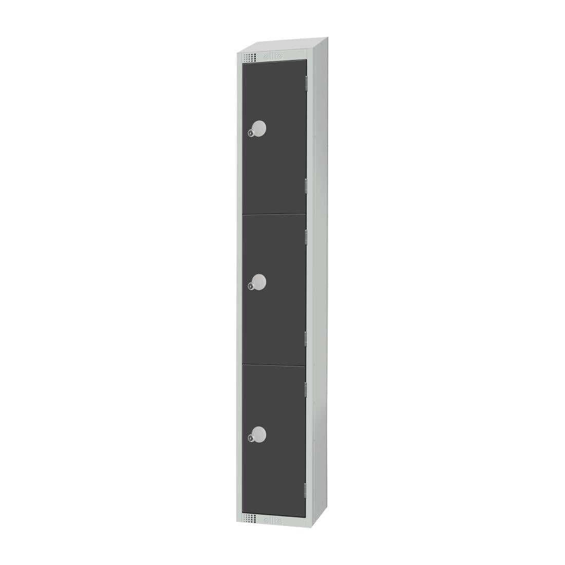 Elite Three Door Manual Combination Locker Locker Graphite Grey