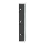 Elite Three Door Electronic Combination Locker Graphite Grey