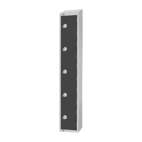 Elite Five Door Manual Combination Locker Locker Graphite Grey
