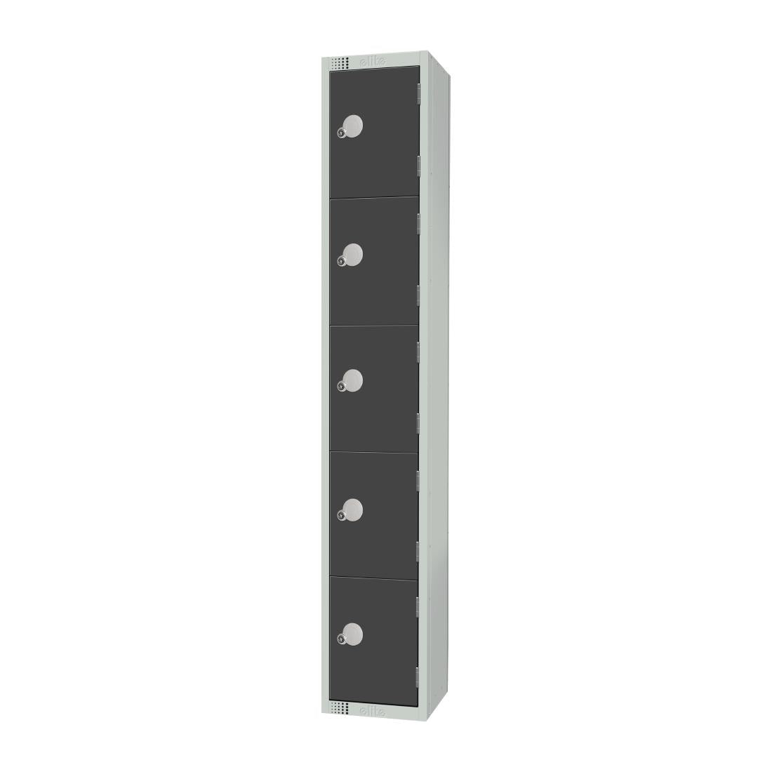 Elite Five Door Coin Return Locker Graphite Grey