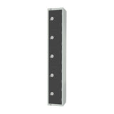 Elite Five Door Coin Return Locker Graphite Grey