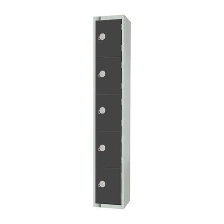Elite Five Door Coin Return Locker Graphite Grey
