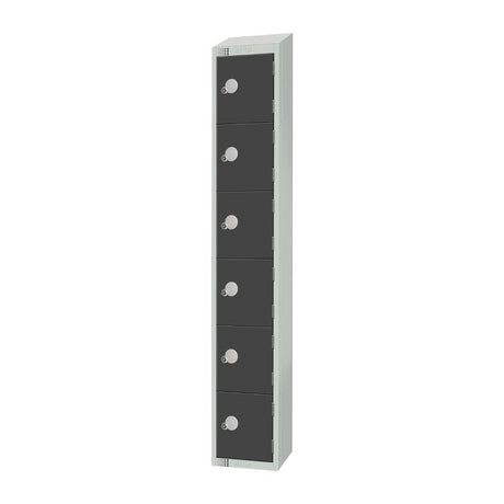 Elite Six Door Manual Combination Locker Locker Graphite Grey