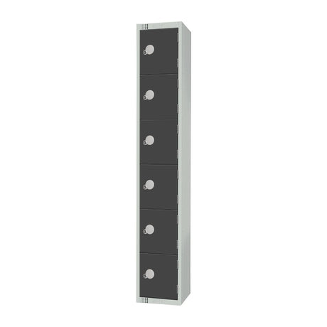 Elite Six Door Electronic Combination Locker Graphite Grey