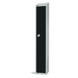 Elite Single Door Electronic Combination Locker with Sloping Top Black