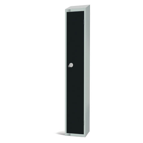 Elite Single Door Electronic Combination Locker with Sloping Top Black