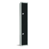 Elite Double Door Coin Return Locker Graphite Black