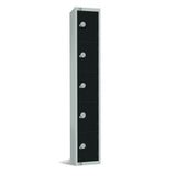 Elite Five Door Manual Combination Locker Locker Black