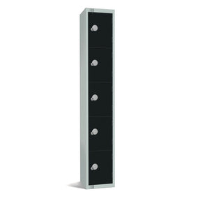 Elite Five Door Manual Combination Locker Locker Black