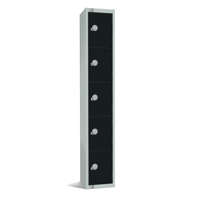 Elite Five Door Manual Combination Locker Locker Black