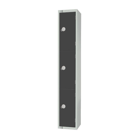 Elite Three Door Manual Combination Locker Locker Graphite Grey
