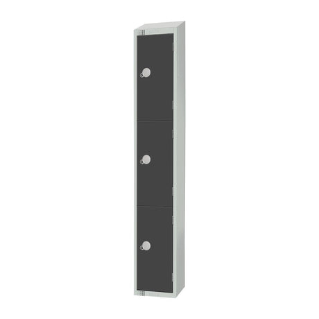 Elite Three Door Manual Combination Locker Locker Graphite Grey