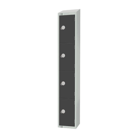 Elite Four Door Electronic Combination Locker with Sloping Top Graphite Grey