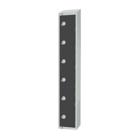 Elite Six Door Electronic Combination Locker Graphite Grey