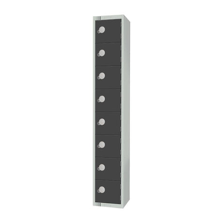 Elite Eight Door Coin Return Locker Graphite Grey