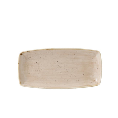 Churchill Stonecast Rectangular Plates Nutmeg Cream 145 x 295mm (12 Pack)