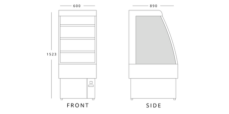 Graded 00611 Grab60 Grab 'N' Go Open Front Merchandiser 600mm Wide – image 5