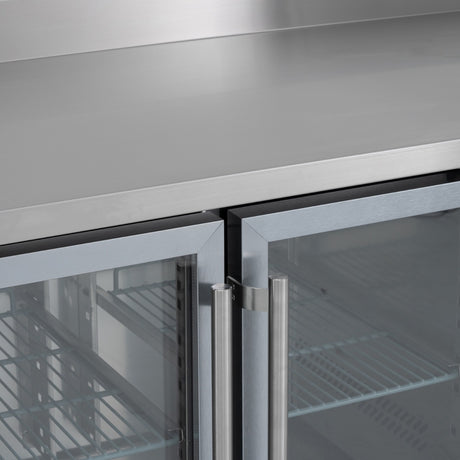 Graded 01044 Hbc2 Cr Double Hinged Glass Door Counter Refrigerator With Upstand – image 6