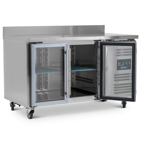 Graded 01044 Hbc2 Cr Double Hinged Glass Door Counter Refrigerator With Upstand – image 3