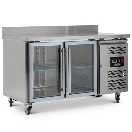 Graded 01025 Hbc2 Cr Double Hinged Glass Door Counter Refrigerator With Upstand – image 2