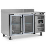 Graded 01044 Hbc2 Cr Double Hinged Glass Door Counter Refrigerator With Upstand