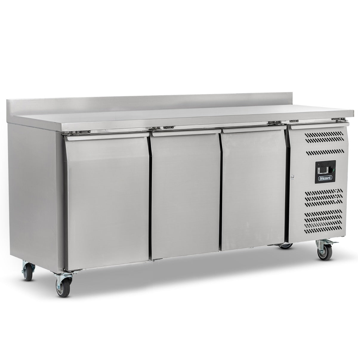 Triple Hinged Door Counter Freezer With Upstand