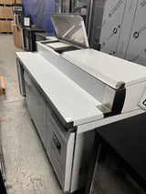 Graded Triple Door Prep Counter With Raised Collar
