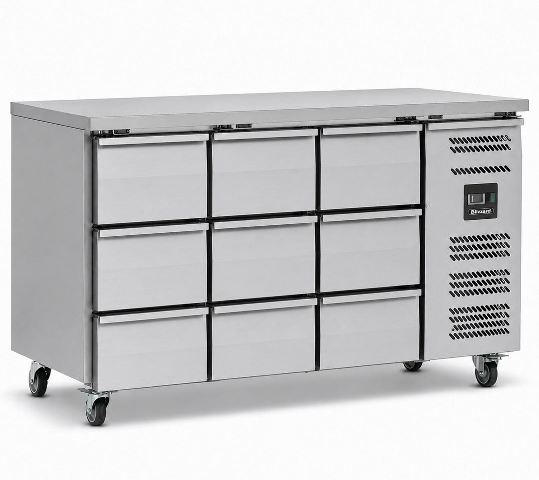 Nine Drawer Counter Refrigerator