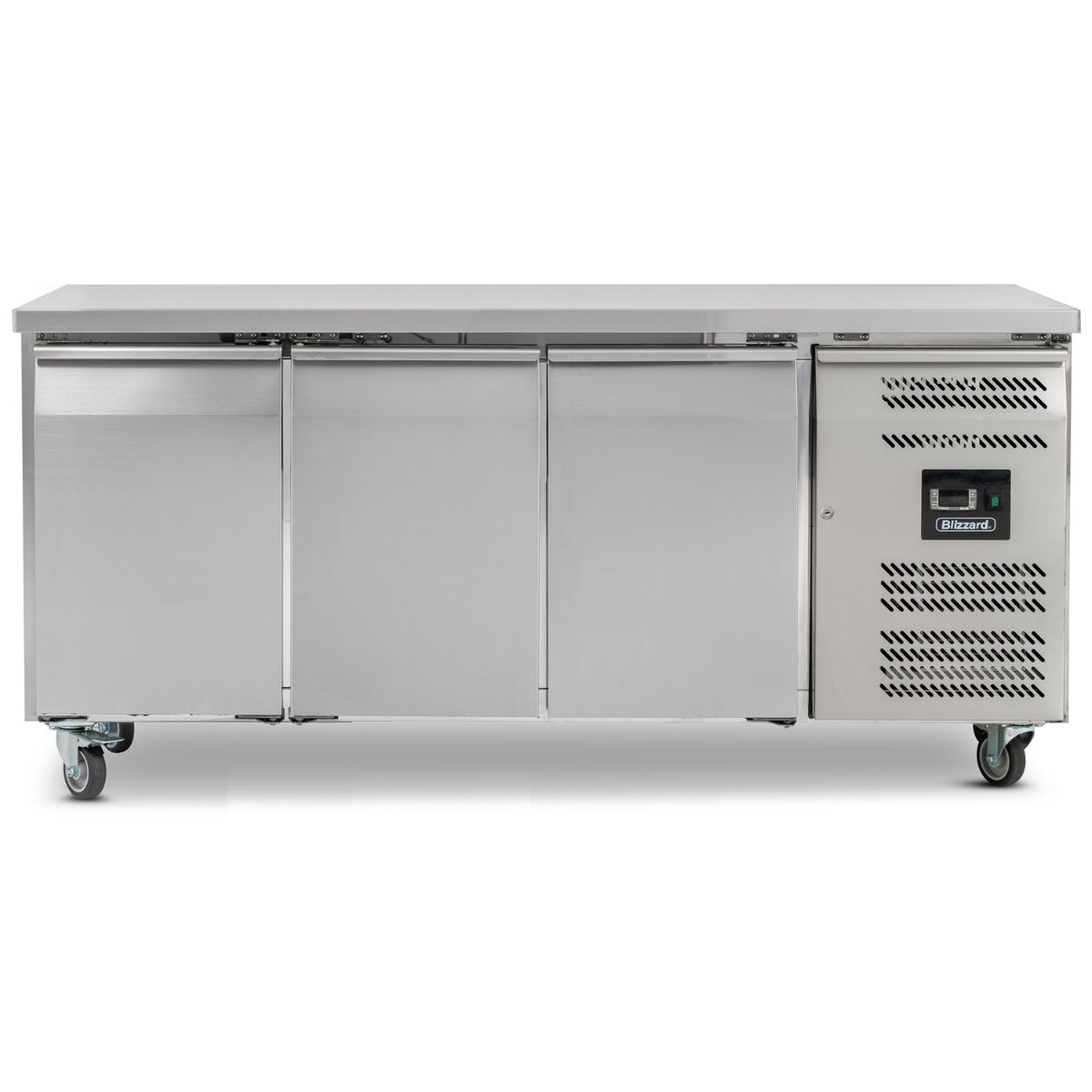 Triple Hinged Door Counter Freezer With Upstand