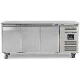 Triple Hinged Door Counter Freezer With Upstand