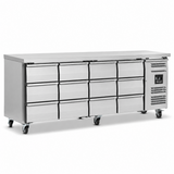 Twelve Hinged Door Counter Refrigerator