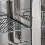 Double Hinged Door Counter Refrigerator With Upstand